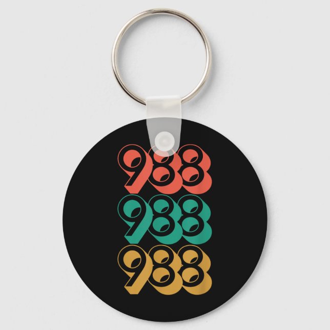 Suicide Awareness - 988 Shirt - Suicide Prevention Keychain (Front)