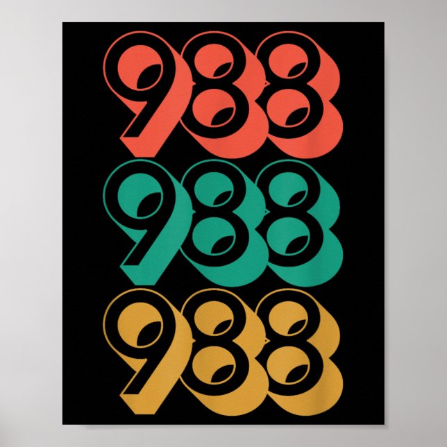 Suicide Awareness - 988 Shirt - Suicide Prevention Poster (Front)