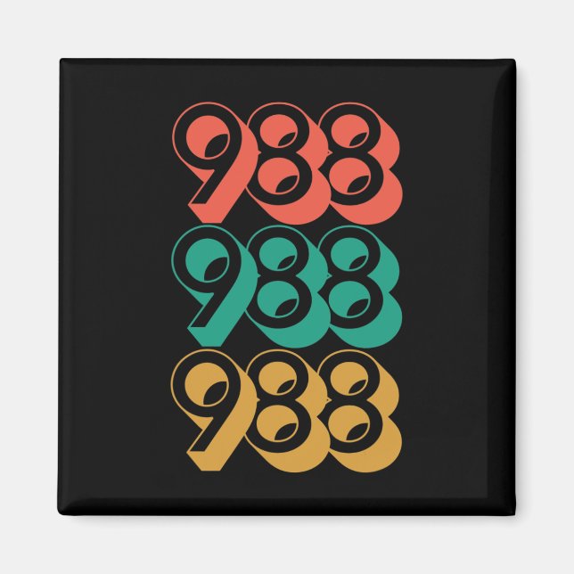 Suicide Awareness - 988  - Suicide Prevention 988  Magnet (Front)