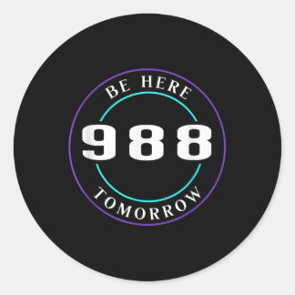 Suicide Awareness 988 - Suicide Prevention Classic Round Sticker