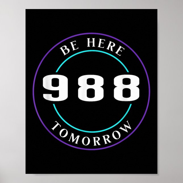 Suicide Awareness 988 - Suicide Prevention  Poster (Front)