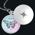 Suicide Awareness Butterfly Semicolon Name Initial Locket Necklace<br><div class="desc">Suicide Awareness Butterfly Semicolon Name Initial Locket Necklace.</div>