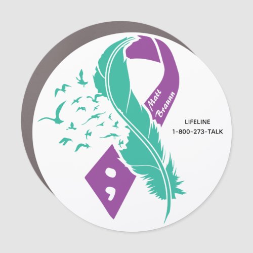 Suicide Awareness Custom Name Car Magnet