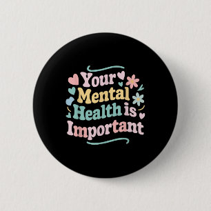 Suicide Awareness Depression Anxiety Mental Health Button