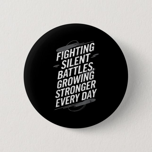 Suicide Awareness Depression Anxiety Mental Health Button (Front)