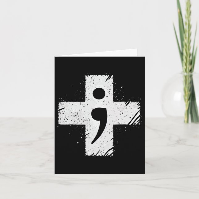 Suicide Awareness Depression Anxiety Mental Health Card (Front)