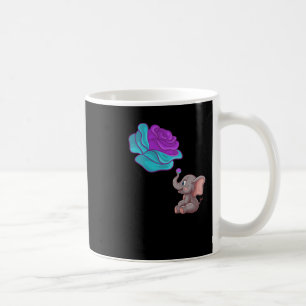 Suicide Awareness Flower Elephant Ribbon Graphic Coffee Mug