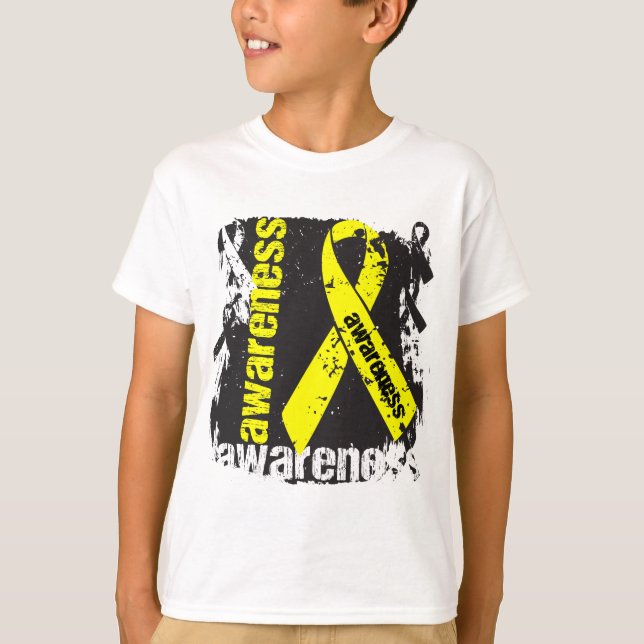 Suicide Awareness Grunge Ribbon T-Shirt (Front)