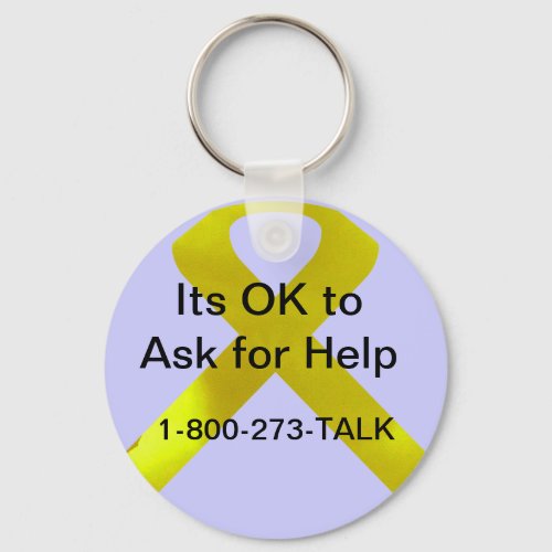 Suicide Awareness Help Keychain