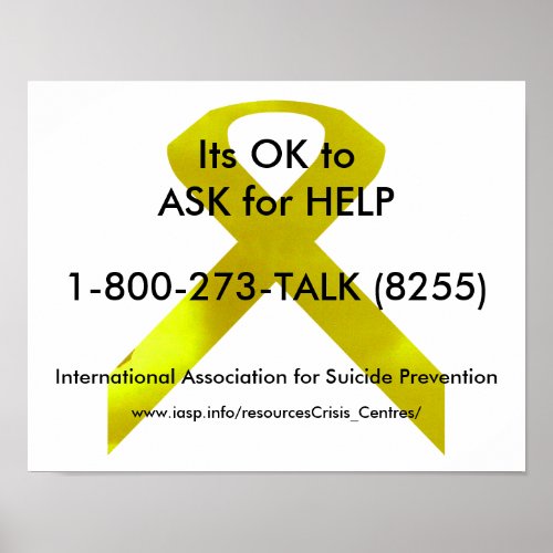 Suicide Awareness Help Poster