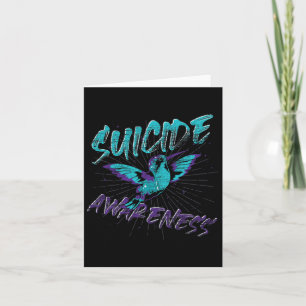 Suicide Awareness Hummingbird Suicide Prevention  Card