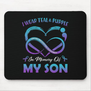 Suicide Awareness I Wear Teal and Purple In Memory Mouse Pad