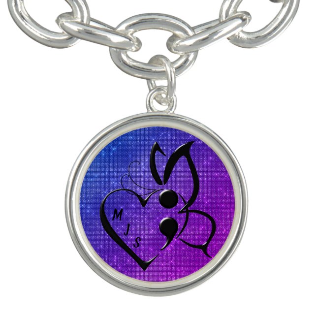Suicide Awareness Initials Charm Bracelet (Design)