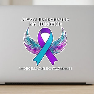 Suicide Awareness Memorial Angel Wing Memory Car Sticker