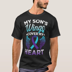 Suicide Awareness Memory of Son Wings Cover Heart T-Shirt