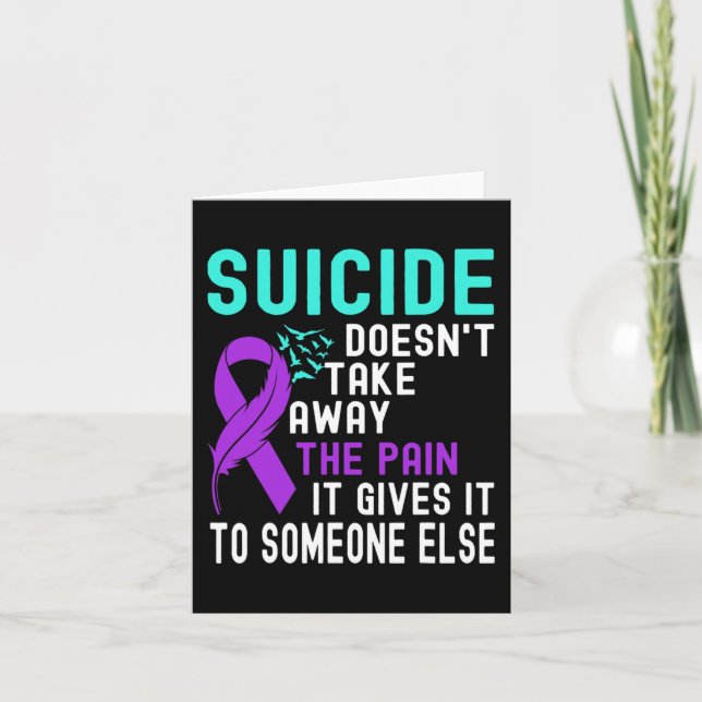 Suicide Awareness Mental Health Suicide Prevention Card (Front)