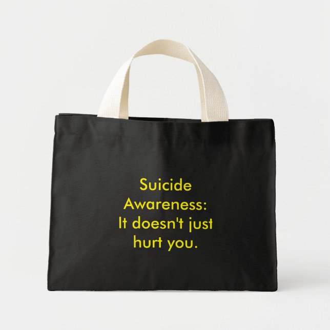Suicide Awareness Mini Tote Bag (Front)