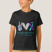 Suicide Awareness Peace Love Prevention 1  T-Shirt
