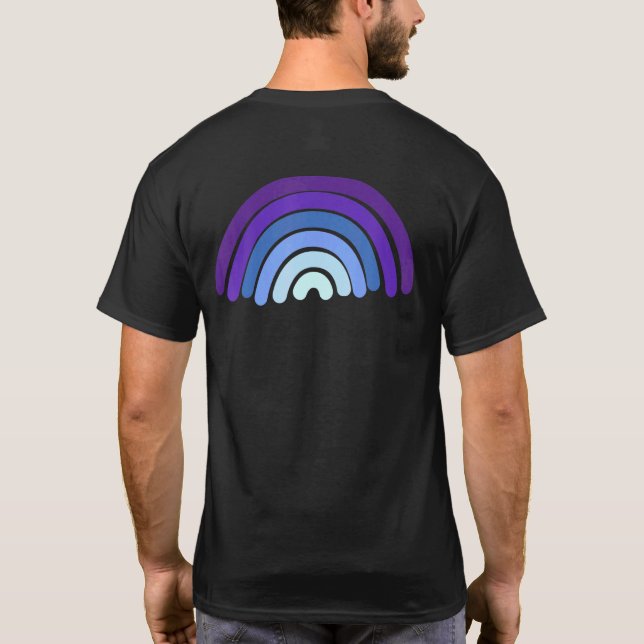 Suicide Awareness Prevention Month Mom Dad Kids Ra T-Shirt (Back)