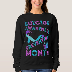 Suicide Awareness Prevention Rainbow Heart Mom Dad Sweatshirt