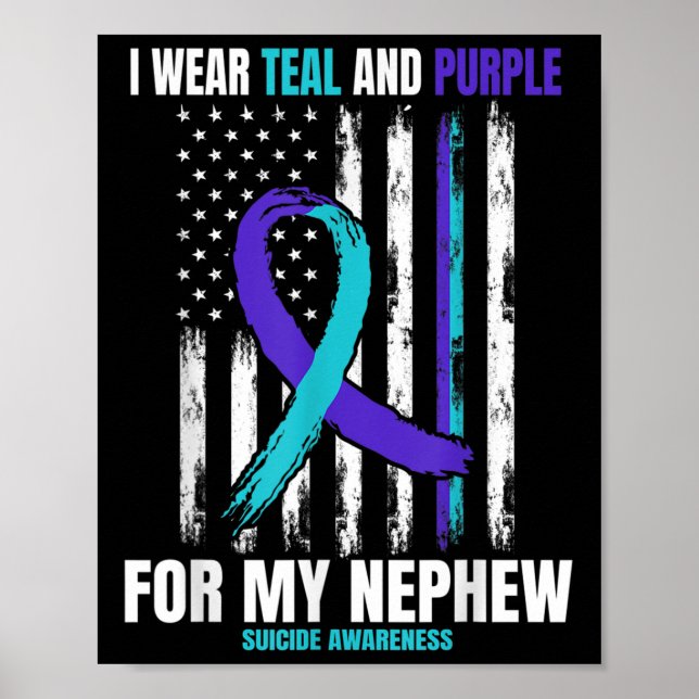 Suicide Awareness Prevention Women Men Nephew Amer Poster (Front)