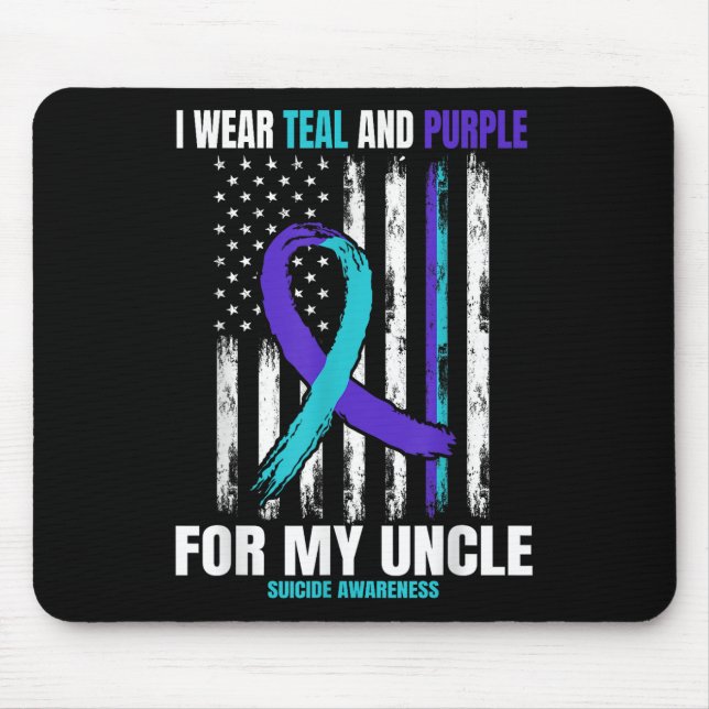 Suicide Awareness Prevention Women Men Uncle Ameri Mouse Pad (Front)