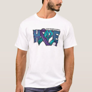 Suicide Awareness , Purple And Teal, Semi-Colon T-Shirt