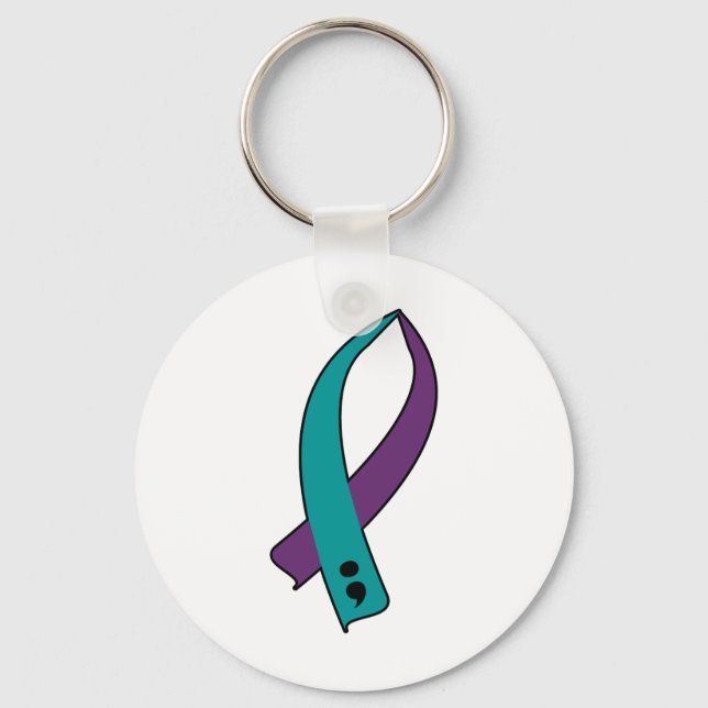 Suicide Awareness Ribbon Keychain (Front)