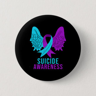 Suicide Awareness Ribbon Mental Health Depression Button
