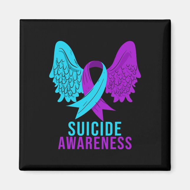 Suicide Awareness Ribbon Mental Health Depression  Magnet (Front)