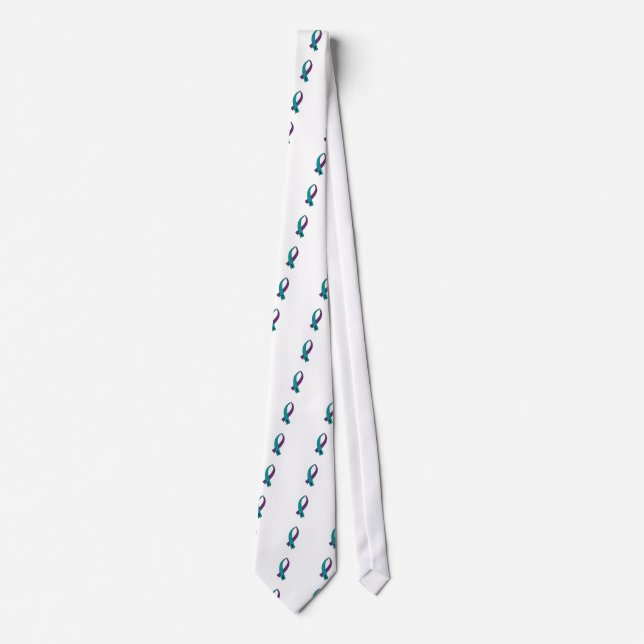 Suicide Awareness Ribbon Neck Tie (Front)