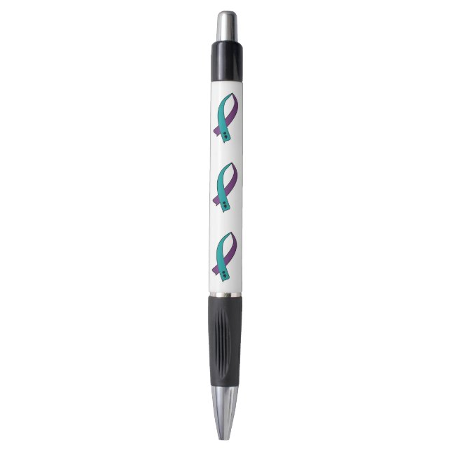 Suicide Awareness Ribbon Pen (Front Vertical)