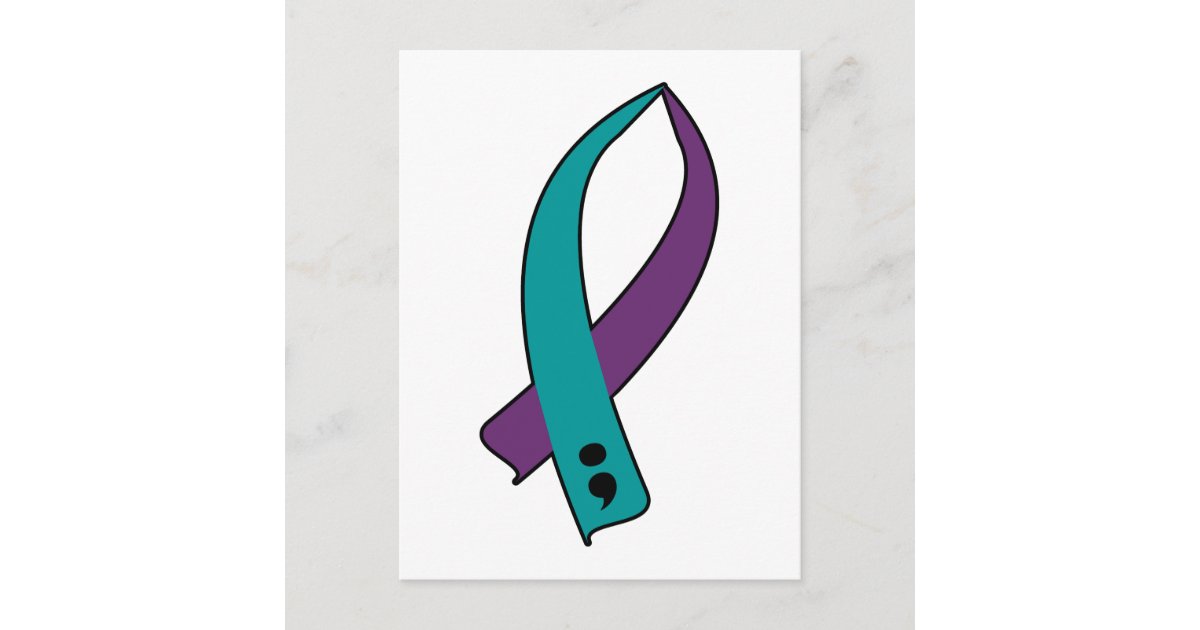 Suicide Awareness Ribbon Postcard Zazzle