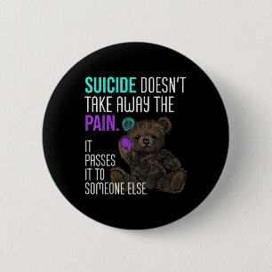 Suicide Awareness Semicolon Mental Health Positive Button