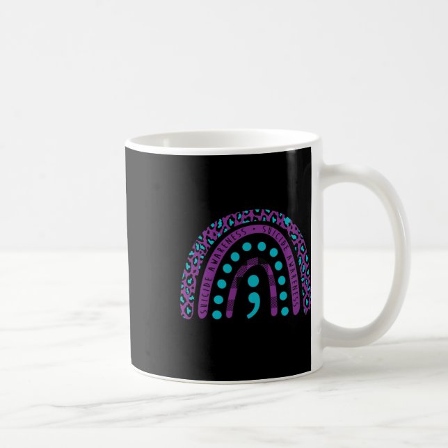 Suicide Awareness Semicolon - Suicide Prevention A Coffee Mug (Right)