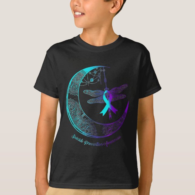 Suicide Awareness Shirt Dragonfly Moon Suicide Pre (Front)