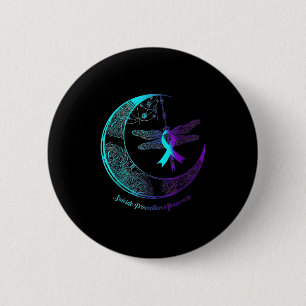 Suicide Awareness Shirt Dragonfly Moon Suicide Pre Button