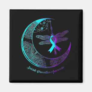 Suicide Awareness Shirt Dragonfly Moon Suicide Pre Magnet