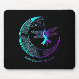 Suicide Awareness Shirt Dragonfly Moon Suicide Pre Mouse Pad