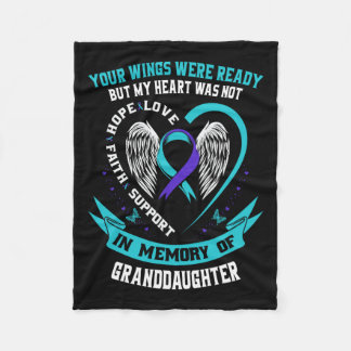Suicide Awareness Shirt Granddaughter Prevention I Fleece Blanket