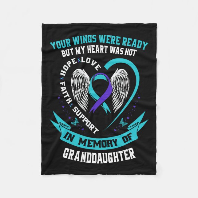 Suicide Awareness Shirt Granddaughter Prevention I Fleece Blanket (Front)