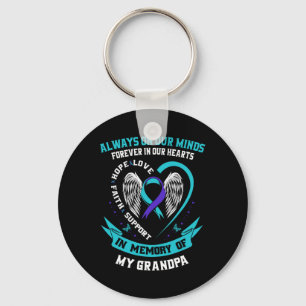 Suicide Awareness Shirt Grandpa Mens Women Prevent Keychain