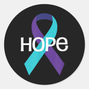 Suicide Awareness Shirt Hope Prevention Ribbon Tsh Classic Round Sticker