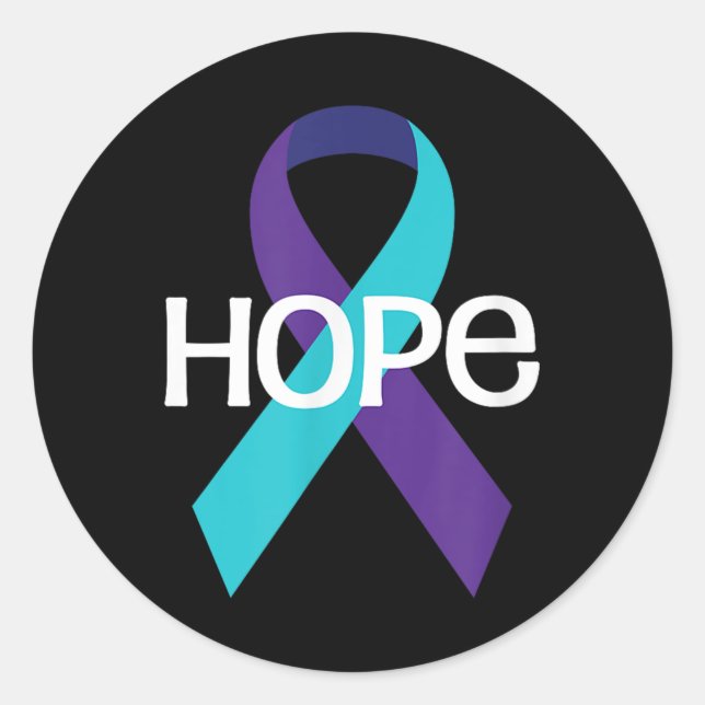 Suicide Awareness Shirt Hope Prevention Ribbon Tsh Classic Round Sticker (Front)