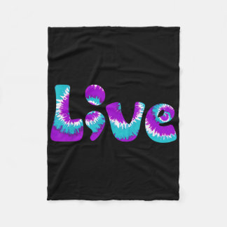 Suicide Awareness Shirt Live Semicolon Teal Purple Fleece Blanket