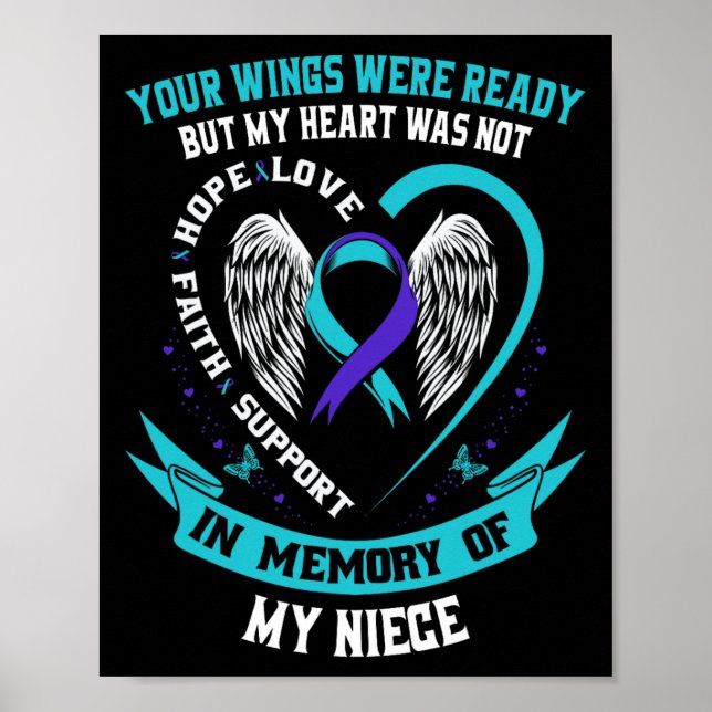 Suicide Awareness Shirt Niece Aunt Uncle Preventio Poster (Front)