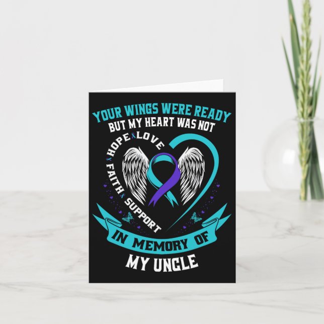 Suicide Awareness Shirt Uncle Niece Nephew Prevent Card (Front)