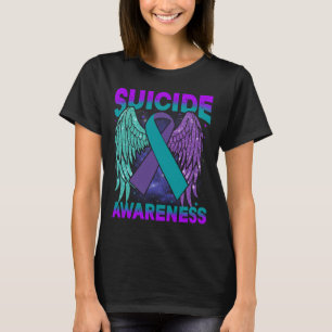 Suicide Awareness Shirt Wings and Ribbon Suicide P