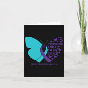 Suicide Awareness Sister Loving Memory Suicide Pre Card