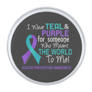 Suicide Awareness Someone Who Meant World to Me Silver Finish Lapel Pin